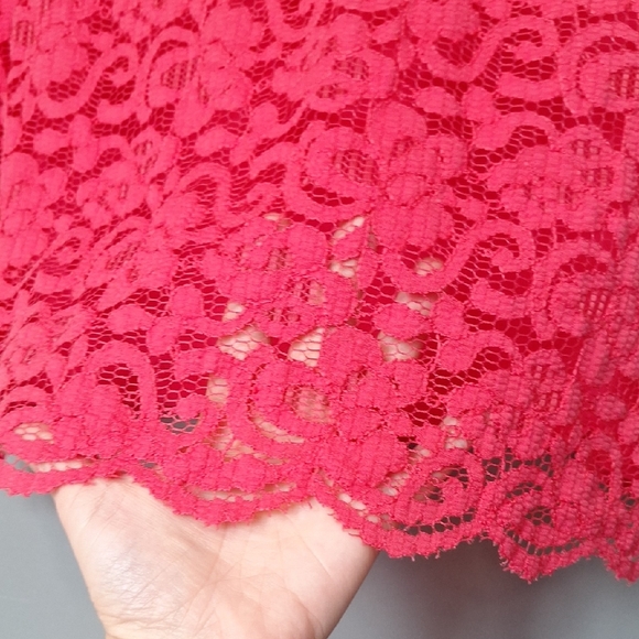 New York & Company Coral Lace Short Sleeve Blouse - Picture 5 of 10